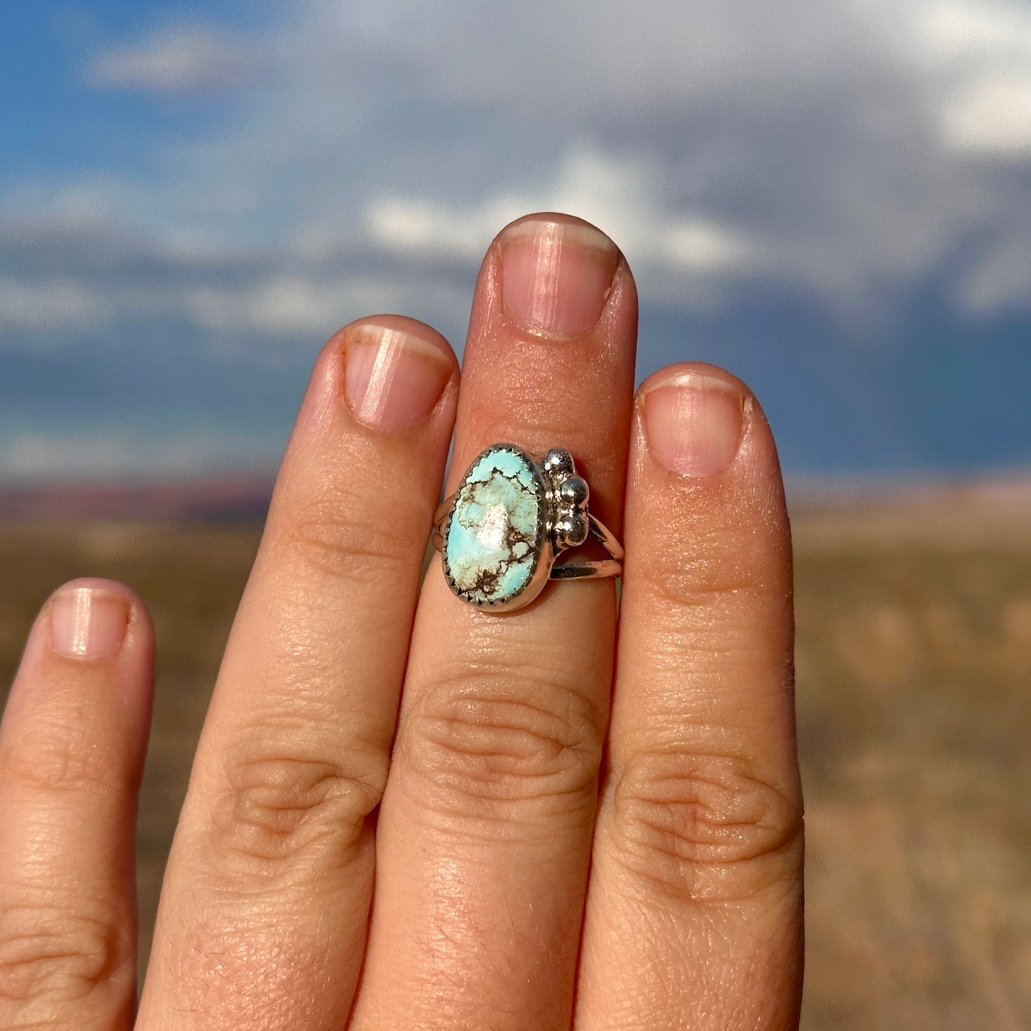 E7. Size 7 Golden Hills Turquoise