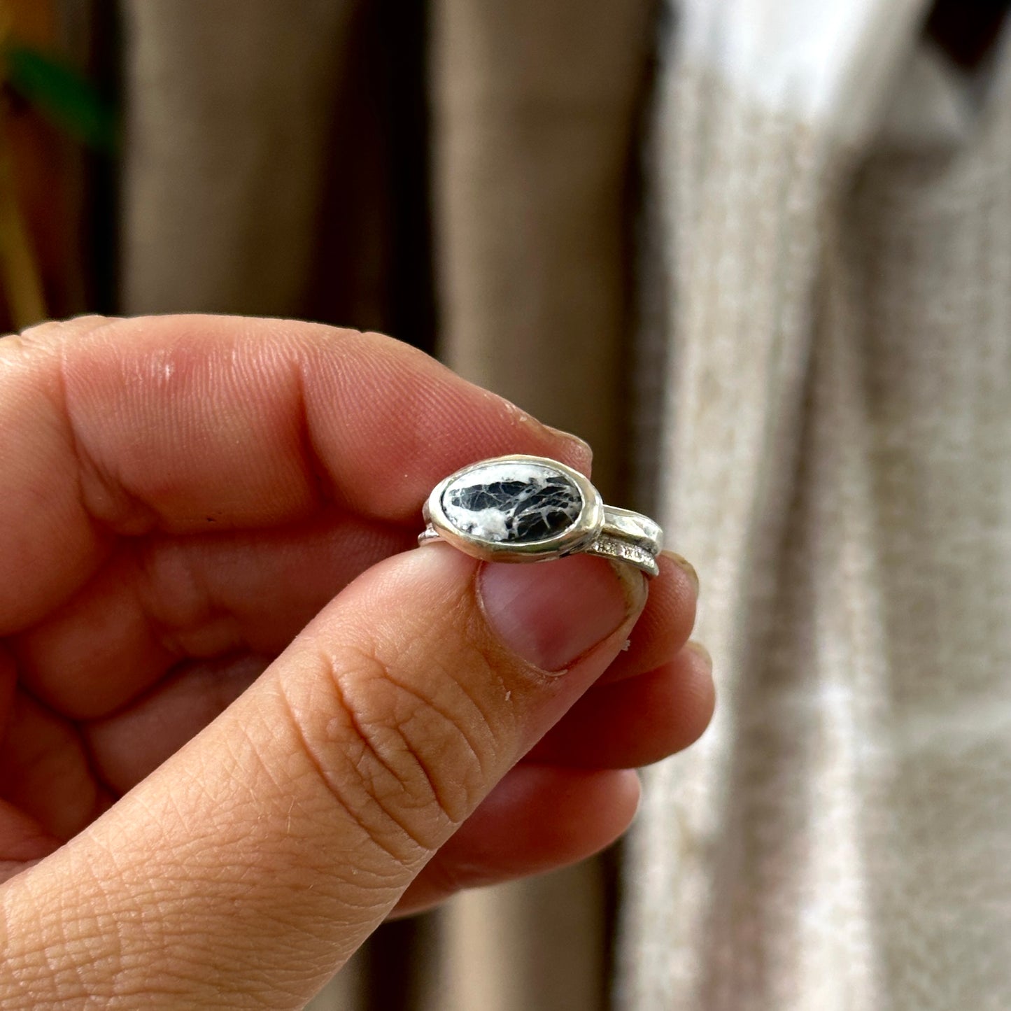 218. White Buffalo Size 6.5 Ring