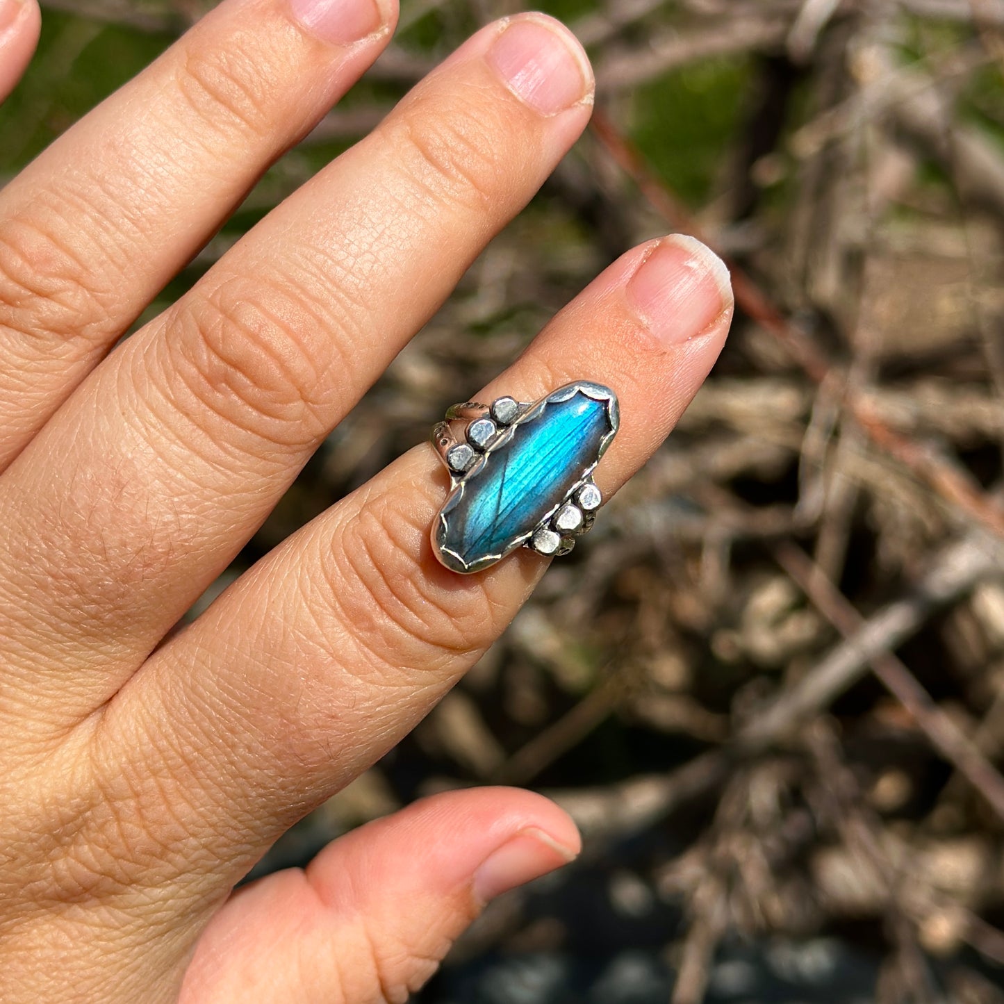 80. Labradorite Size 6.5 Ring