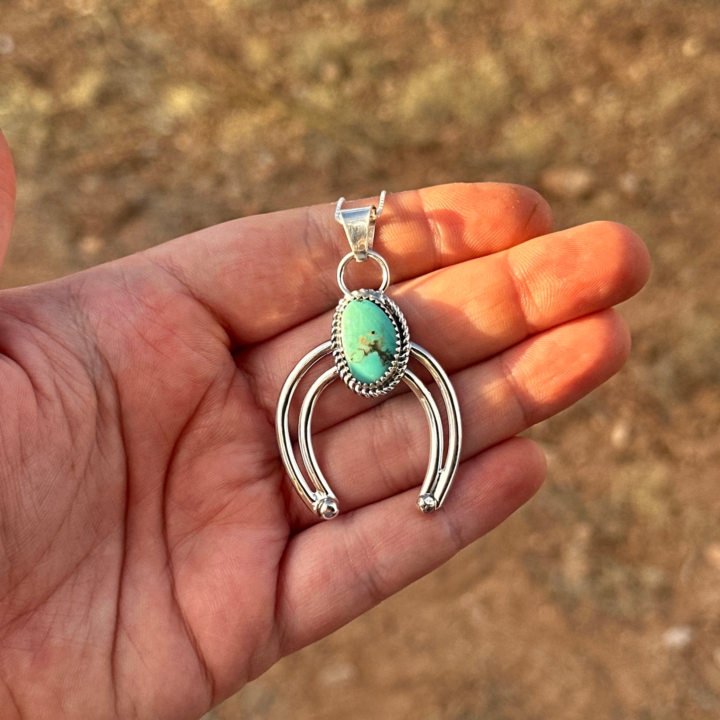 9. Turquoise Pendant on 18” Chain
