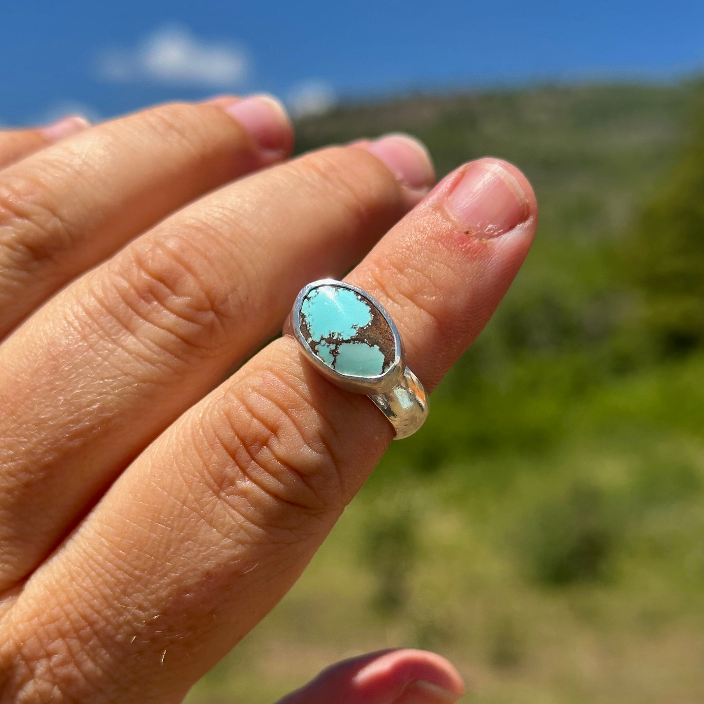 107. Size 7 Turquoise Ring