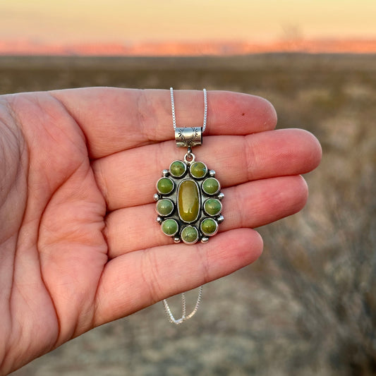 194. Turquoise Pendant on 18” Sterling Silver Chain
