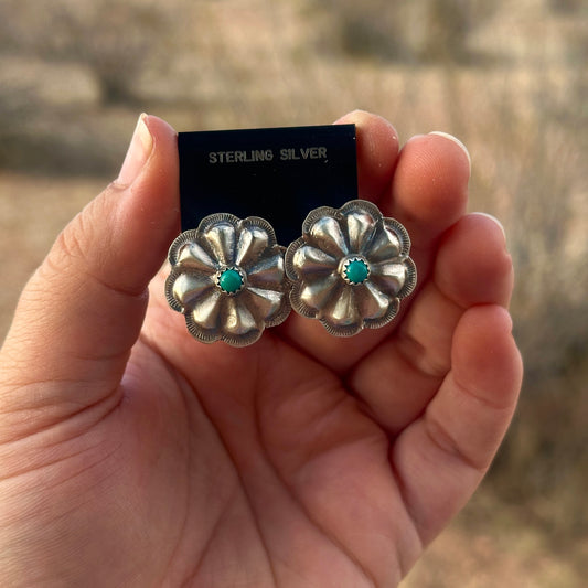 19. Turquoise Concho Earrings
