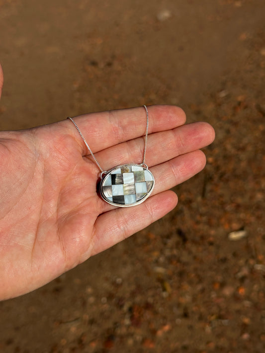 93. Made to Order Checkered Pendant