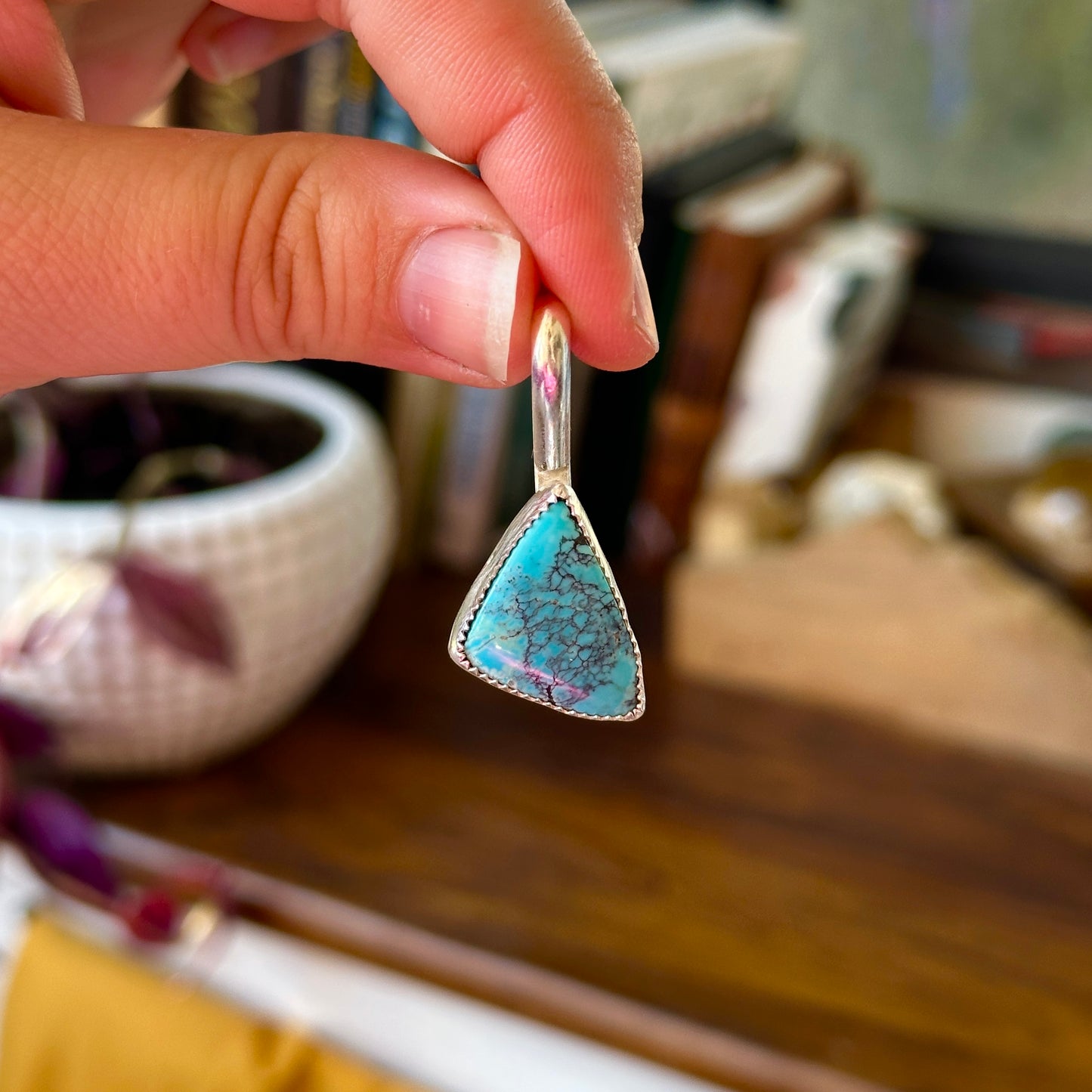 28. Hubei Turquoise Pendant (no chain)