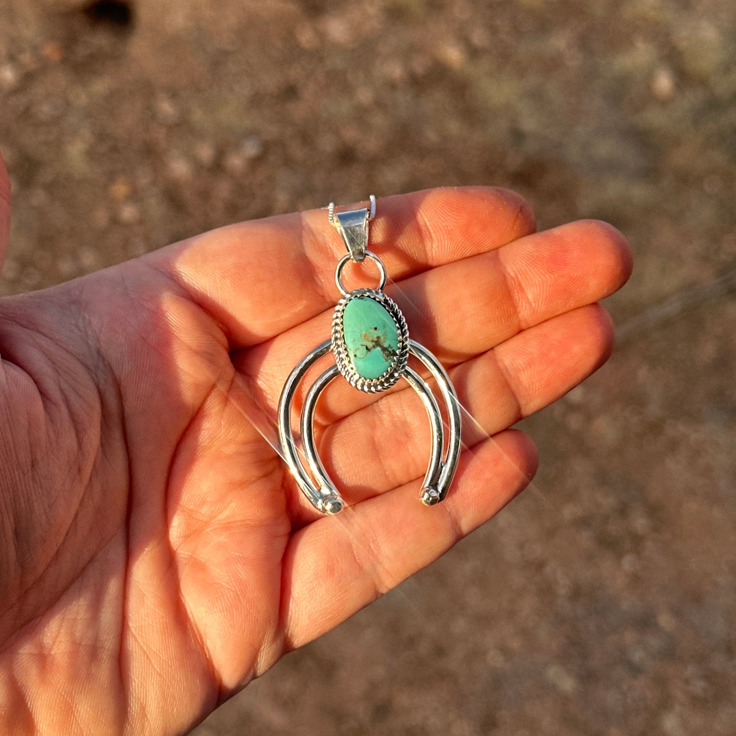 9. Turquoise Pendant on 18” Chain
