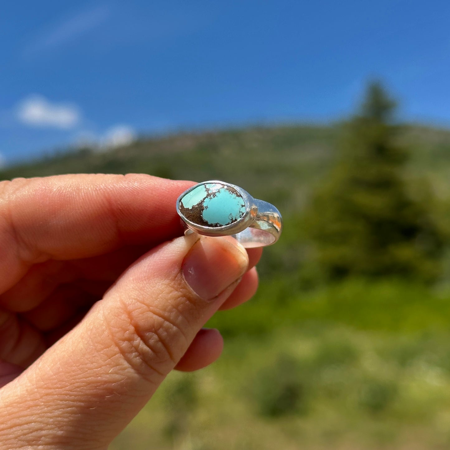 107. Size 7 Turquoise Ring