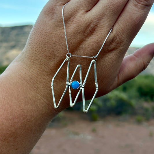 194. Turquoise Pendant on 18” Sterling Silver Chain