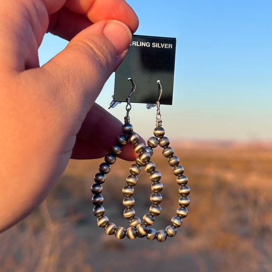 189. Antiqued Pearl Earrings
