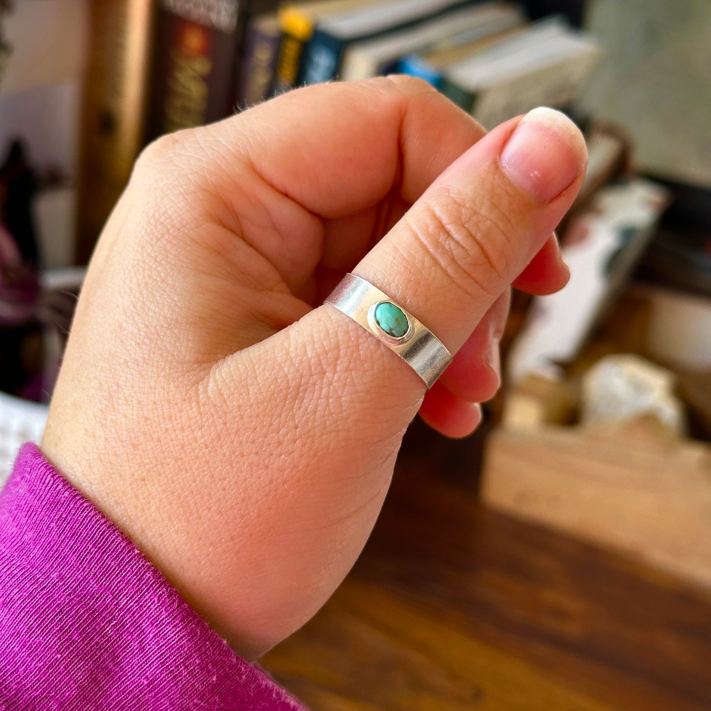 34. Kingman Turquoise Size 13 Ring