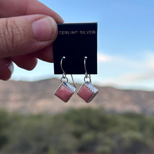 143. Pink Conch Dangle Earrings