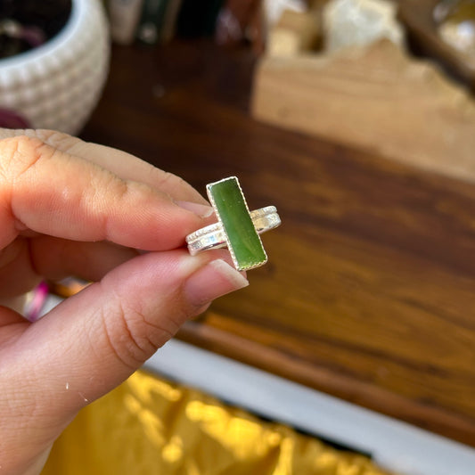 41. Jade Size 8 Ring