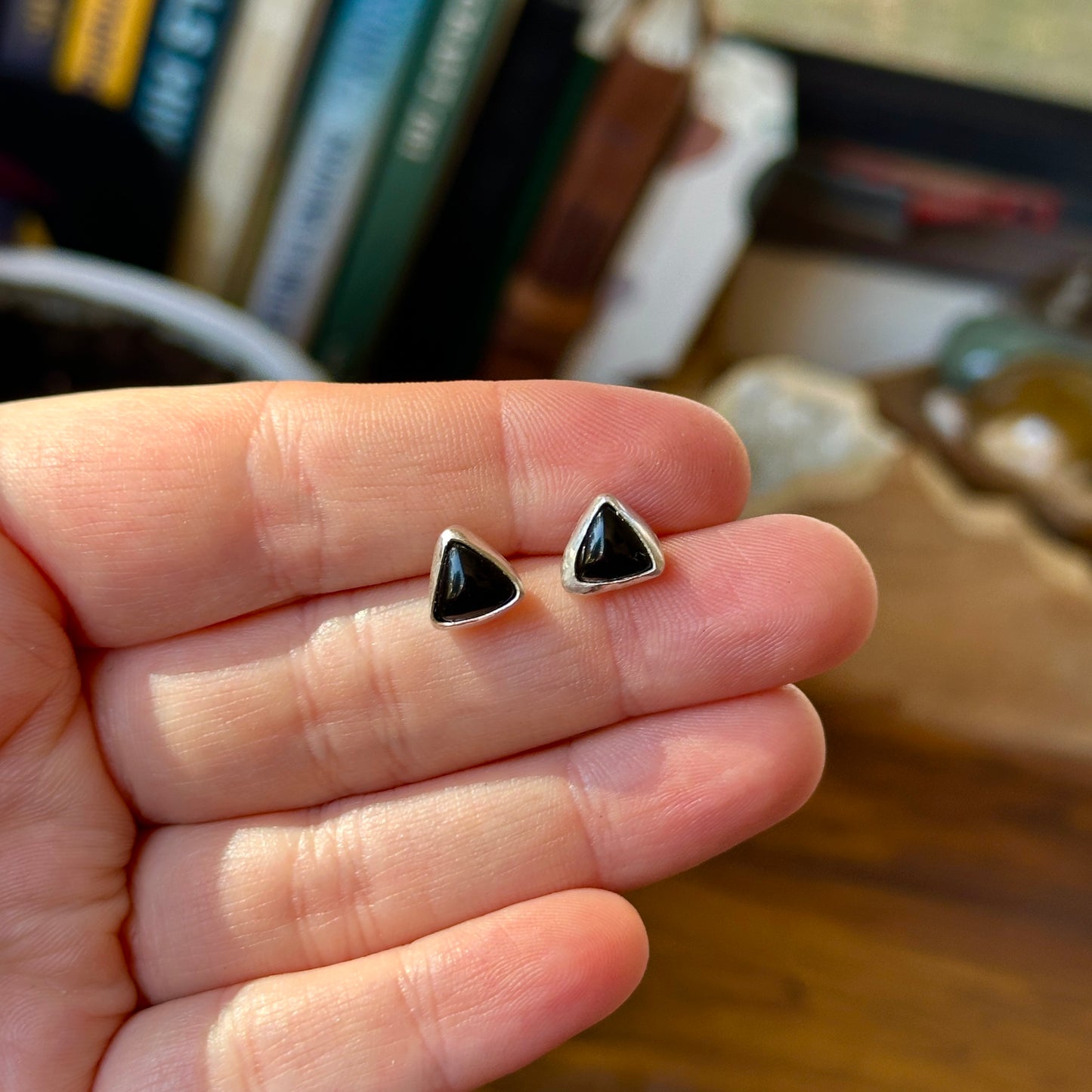 36. Black Onyx Stud Earrings