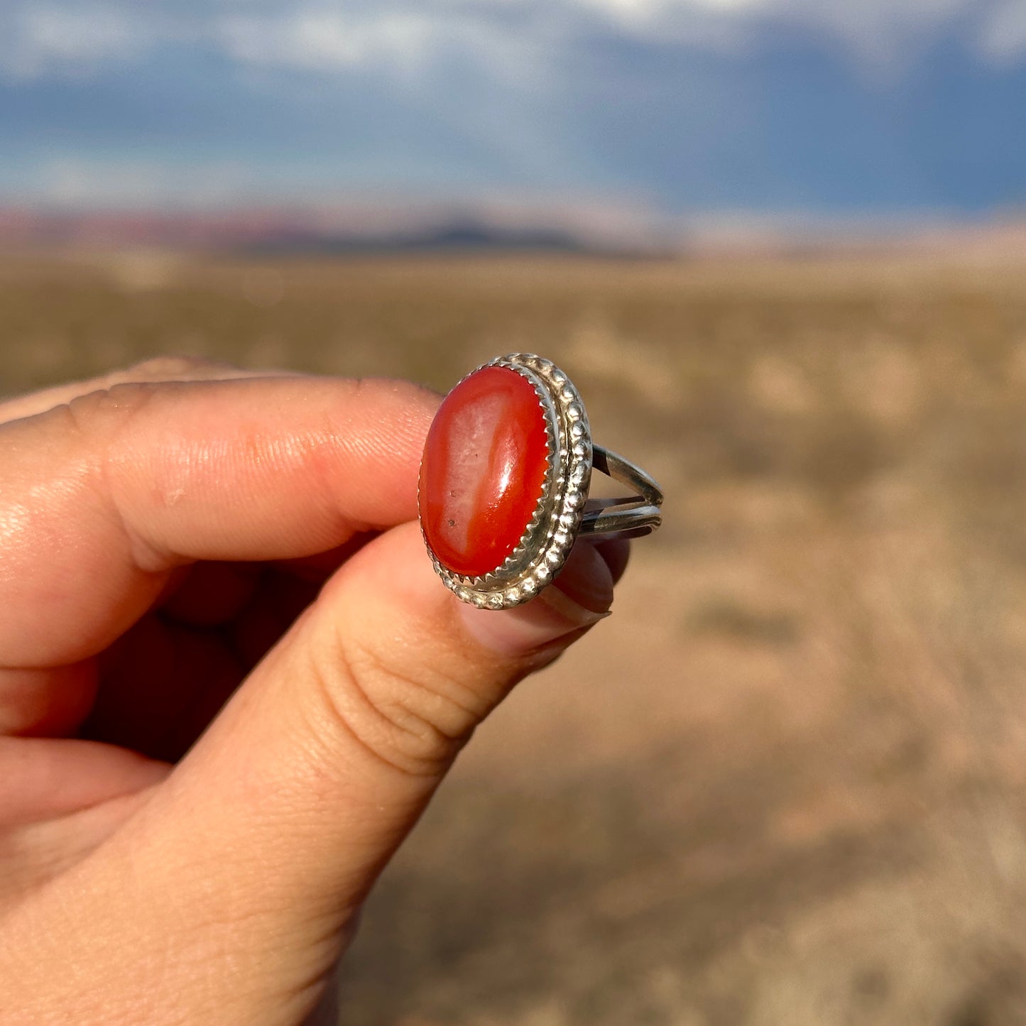 D8. Size 6.5 Carnelian