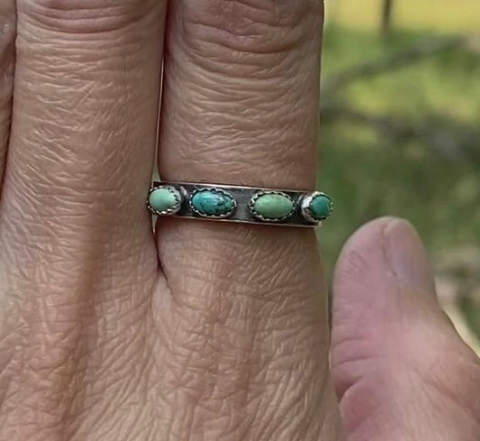 50. Made To Order Turquoise Wedding Band